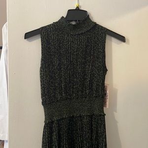 Beautiful Green Dress with Pleated